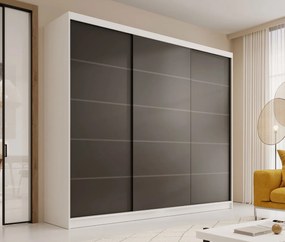 Ντουλάπα Velvora 250 συρόμενη-Leuko-Mauro