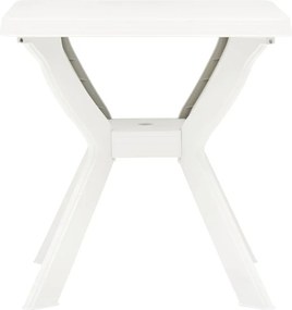 vidaXL Τραπέζι Bistro Λευκό 70 x 70 x 72 εκ. Πλαστικό