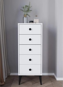 Συρταριέρα ArteLibre AMARI Λευκό Μοριοσανίδα 43x43x114cm