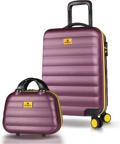 Stewehome Σετ 2 τεμαχίων βαλίτσας χειραποσκευής και νεσεσέρ από ABS