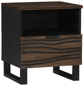 vidaXL Κομοδίνο 2 pcs Καρυδιά 40 x 33 x 46 εκ. Μασίφ ξύλο μάνγκο