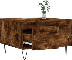 vidaXL Τραπεζάκι Σαλονιού Καπνιστή Δρυς 55x55x36,5εκ. Επεξεργασμ. Ξύλο