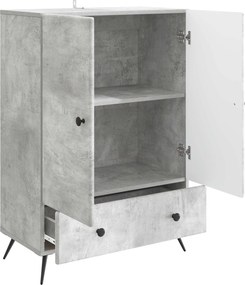 vidaXL Πλαϊνό γραφείο Γκρι Σκυροδέματος 66 x 34,5 x 95 εκ.