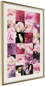 Αφίσα - Floral Jigsaw - 30x45 - Χρυσό - Με πασπαρτού