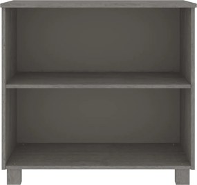 vidaXL Ντουλάπι HAMAR Αν. Γκρι 85 x 35 x 80 εκ. από Μασίφ Ξύλο Πεύκου