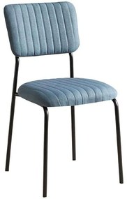 Καρέκλα 618-223-046 53x43x84cm Blue Μέταλλο,Ύφασμα