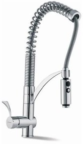 Pyramis Cresento Elegant Μπαταρία Κουζίνας Ψηλή Χρωμέ Με Εκτεινόμενο Ντούς