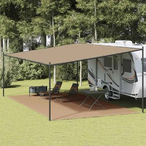 vidaXL Χαλί Σκηνής Taupe 400 x 700 εκ. από HDPE