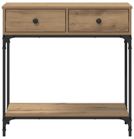 vidaXL Τραπέζι κονσόλας με συρτάρι artisan δρυς 75 x 34.5 x 75 εκ