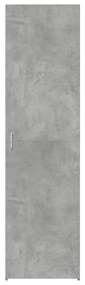 vidaXL Ντουλάπι Γκρι Σκυροδέματος 50x42,5x185 εκ. Επεξεργασμένο Ξύλο