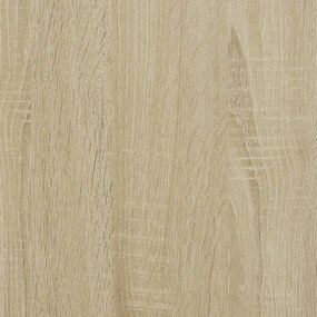 Πλαίσιο Κρεβατιού με LED Sonoma Δρυς 120x190εκ. Επεξ. Ξύλο - Καφέ