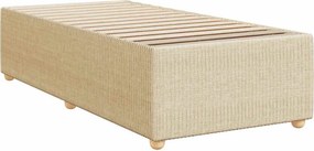 vidaXL Κρεβάτι Boxspring με Στρώμα Κρεμ 100 x 200 εκ. Υφασμάτινο