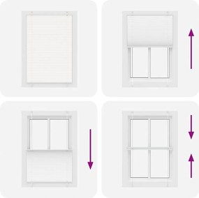 vidaXL Πλισέ περσίδα Λευκό 90x100 cm Πλάτος υφάσματος 89,4 cm