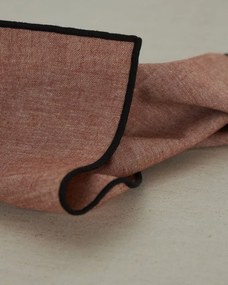 Μονόχρωμη Πετσέτα Φαγητού με Φεστόνι Sines 53x53cm Terracotta