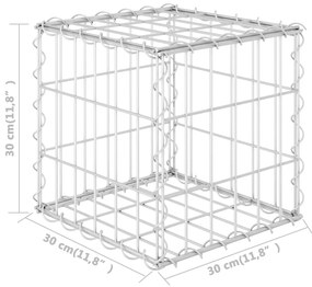 vidaXL Συρματοκιβώτιο Κύβος 30 x 30 x 30 εκ. από Ατσάλινο Σύρμα