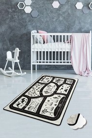 Χαλί Black City 876CHL1049 Black-Beige Conceptum Hypnose 100X160cm