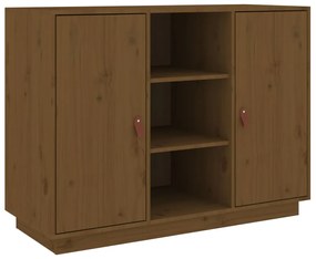 vidaXL Ντουλάπι Καφέ Μελί 100 x 4 x 75 εκ. από Μασίφ Ξύλο Πεύκου