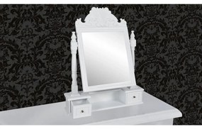 Έπιπλο με Ορθογώνιο Ανακλινόμενο Καθρέφτη Μακιγιάζ από MDF - Λευκό