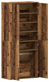 vidaXL Ντουλάπα Παπουτσιών Καφέ 80 x 39 x 180 εκ Επεξεργασμένο ξύλο