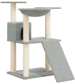 vidaXL Γατόδεντρο Aνοιχτό Γκρι 83 εκ. με Στύλους Ξυσίματος από Σιζάλ