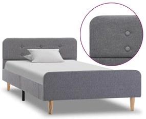 vidaXL Πλαίσιο Κρεβατιού Ανοιχτό Γκρι 100 x 200 εκ. Υφασμάτινο