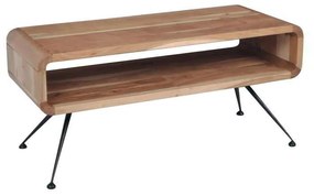 Τραπέζι Σαλονιού CAMEO 100x40x45cm Ακακία Φυσικό/Μεταλ.Μαύρο