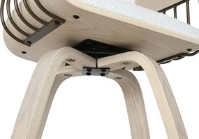 Σκαμπό Home ESPRIT Λευκό Ξύλο 51,5 x 47,5 x 94,5 cm