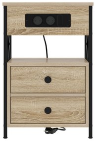 vidaXL Κομοδίνο Sonoma Δρυς 40 x 31 x 60 εκ. Επεξεργασμένο ξύλο