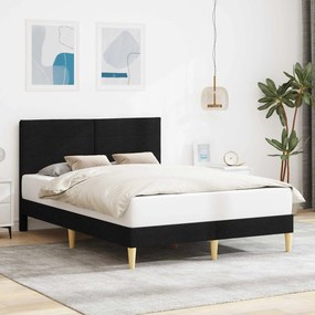 vidaXL Σκελετός Κρεβατιού Μαύρο 140 x 190 cm Ύφασμα