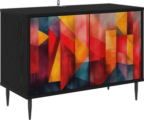 vidaXL Ντουλάπι TV HEESCH 69 x 33 x 50,5 εκ. Μαύρη Δρυς