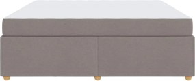 vidaXL Σκελετός Κρεβατιού Taupe 200 x 200 cm ύφασμα