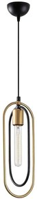 Φωτιστικό Οροφής Cerco 584TTM1192 14x8x132cm 1xE27 40W Black-Gold Opviq