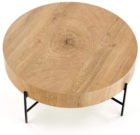 BROKLYN c. table natural oak / black DIOMMI V-CH-BROOKLYN-LAW