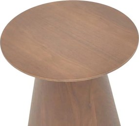 Βοηθητικό τραπέζι Kayano pakoworld καρυδί mdf Φ45x50εκ