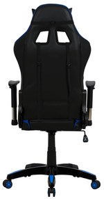 Πολυθρόνα Γραφείου Gaming Zayn Μαύρο-Μπλε Pu 67x70x134 Cm