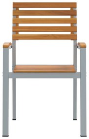 vidaXL Καρέκλα Κήπου 2 pcs Καφέ 56 x 57 x 87εκ. Μασίφ ξύλο ακακίας
