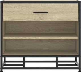 vidaXL Πάγκος παπουτσιών Δρυς sonoma 60x40x53,5 cm Επεξεργασμένο ξύλο