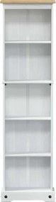 vidaXL Βιβλιοθήκη Λευκό 46 x 20 x 170 εκ. Στερεά ξυλεία πεύκου