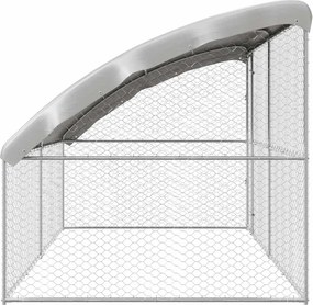 vidaXL Κλουβί Σκύλου 2 pcs Ασημί 4 x 2 x 2 m Γαλβανισμένος χάλυβας