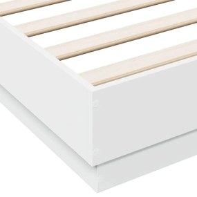 vidaXL Πλαίσιο Κρεβατιού Λευκό 140 x 200 εκ. Επεξεργ. Ξύλο