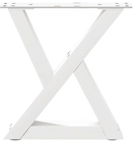 vidaXL Πόδια Τραπεζιού Σαλονιού 2 τεμ. Λευκά 40x(30-31,3) εκ. Ατσάλι