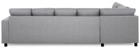 Γωνιακός Καναπές Scandinavian Choice C173, Μαύρο, Ανοιχτό γκρι, 300x195x92cm, 130 kg, Πόδια: Πλαστική ύλη | Epipla1.gr