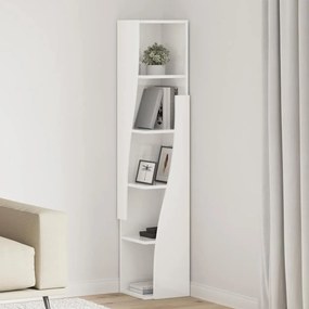vidaXL Γωνιακό Ντουλάπι Υψηλής γυαλάδας λευκό 27,5x27x140εκ