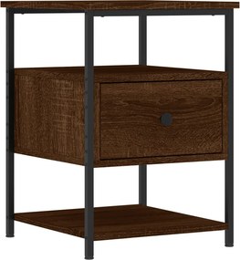 vidaXL Κομοδίνα 2 τεμ. Καφέ Δρυς 40 x 42 x 56 εκ. από Επεξεργ. Ξύλο