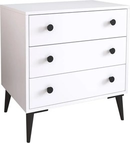 Συρταριέρα ArteLibre AMARI Λευκό Μοριοσανίδα 72x43x79cm