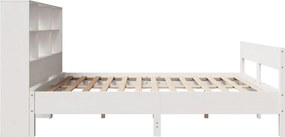 vidaXL Κρεβάτι Βιβλιοθήκη Χωρίς Στρώμα 120x200 εκ Μασίφ Ξύλο Πεύκο