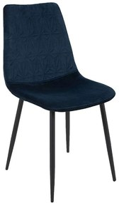 Καρέκλα Illusion 03-0683 44x54x88cm Blue Μέταλλο,Ύφασμα