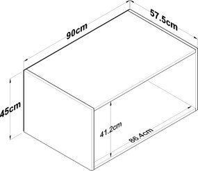 Ντουλάπι Τοίχου Λευκό BRAUS 90x57.5x45