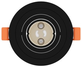 vidaXL Ενσωματωμένα Φώτα 6 τεμ Στρογγυλά GU10 Μαύρο Ø91 χλστ