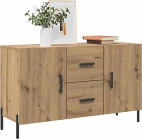 vidaXL Σκευοθήκη Δρυς τεχνίτης 100x36x60 cm Κατασκευασμένο ξύλο